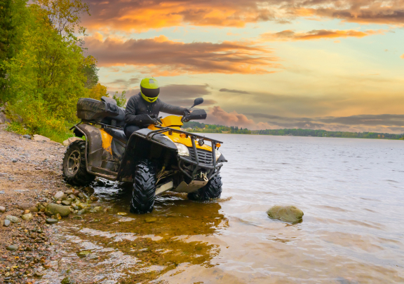 ATV in a lake
