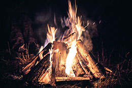 campfire at night
