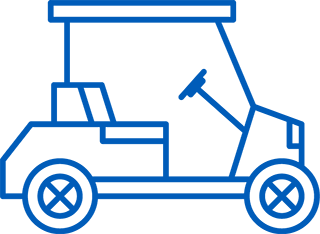 A golf cart icon