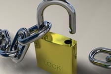 A lock and chain